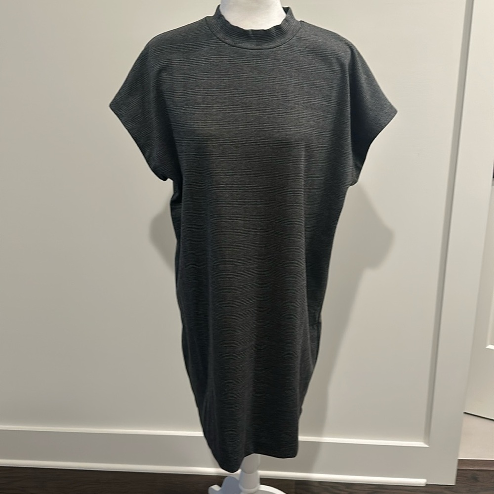 NWT Madewell Mockneck Knit Tee Dress in Glen Plaid Sz M